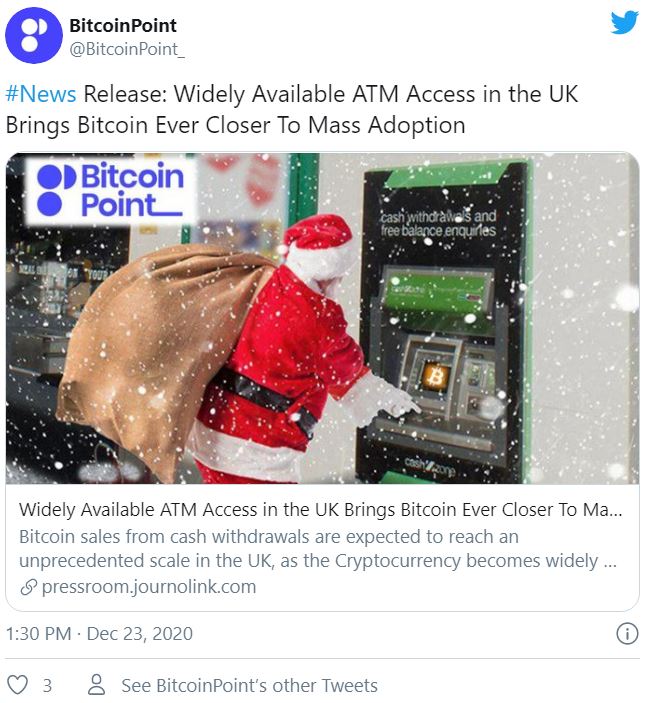 توییت شرکت بیت کوین پوینت