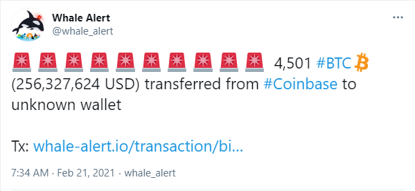 دو نهنگ ناشناس بیش از ۱ میلیارد دلار بیت کوین را از صرافی کوین بیس خارج کردند