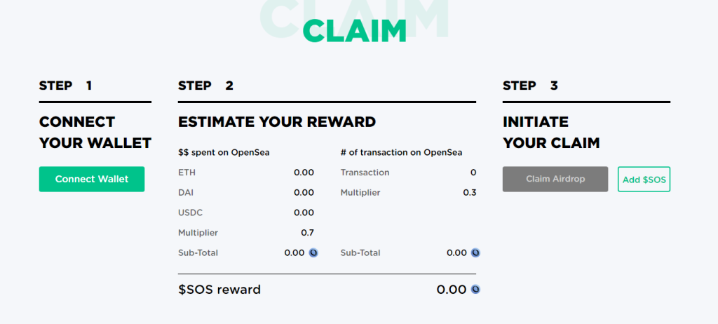 ایرداپ توکن SOS ویژه معامله‌گران NFT در اوپن سی؛ هر کاربر چه مقدار توکن دریافت خواهد کرد؟